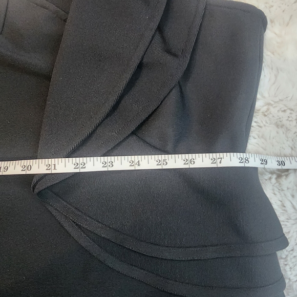 Chic One-Shoulder Black Ruffle Bodycon Dress - Picture 5 of 12